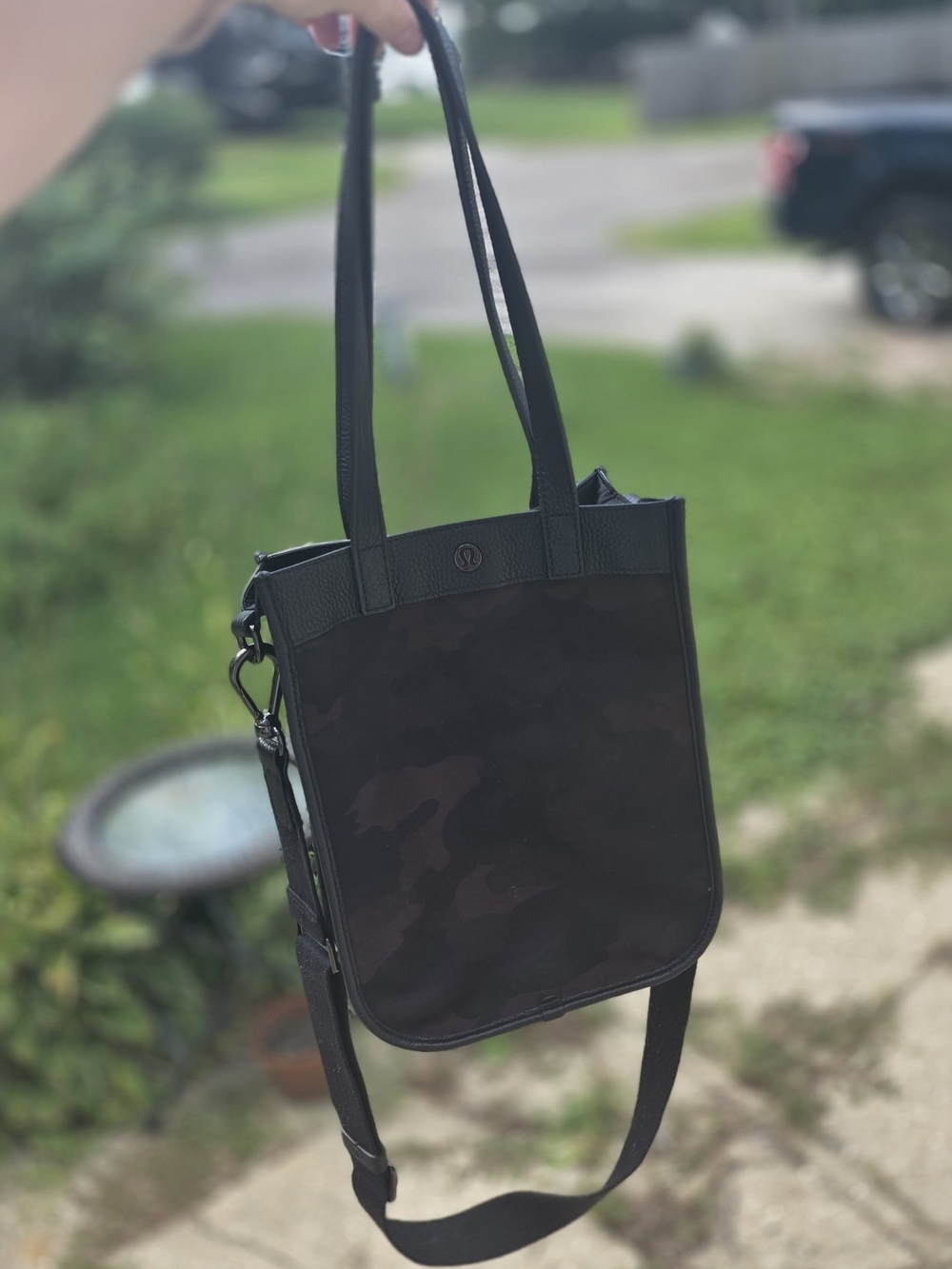 lululemon athletica Black Camo Shoulder Tote